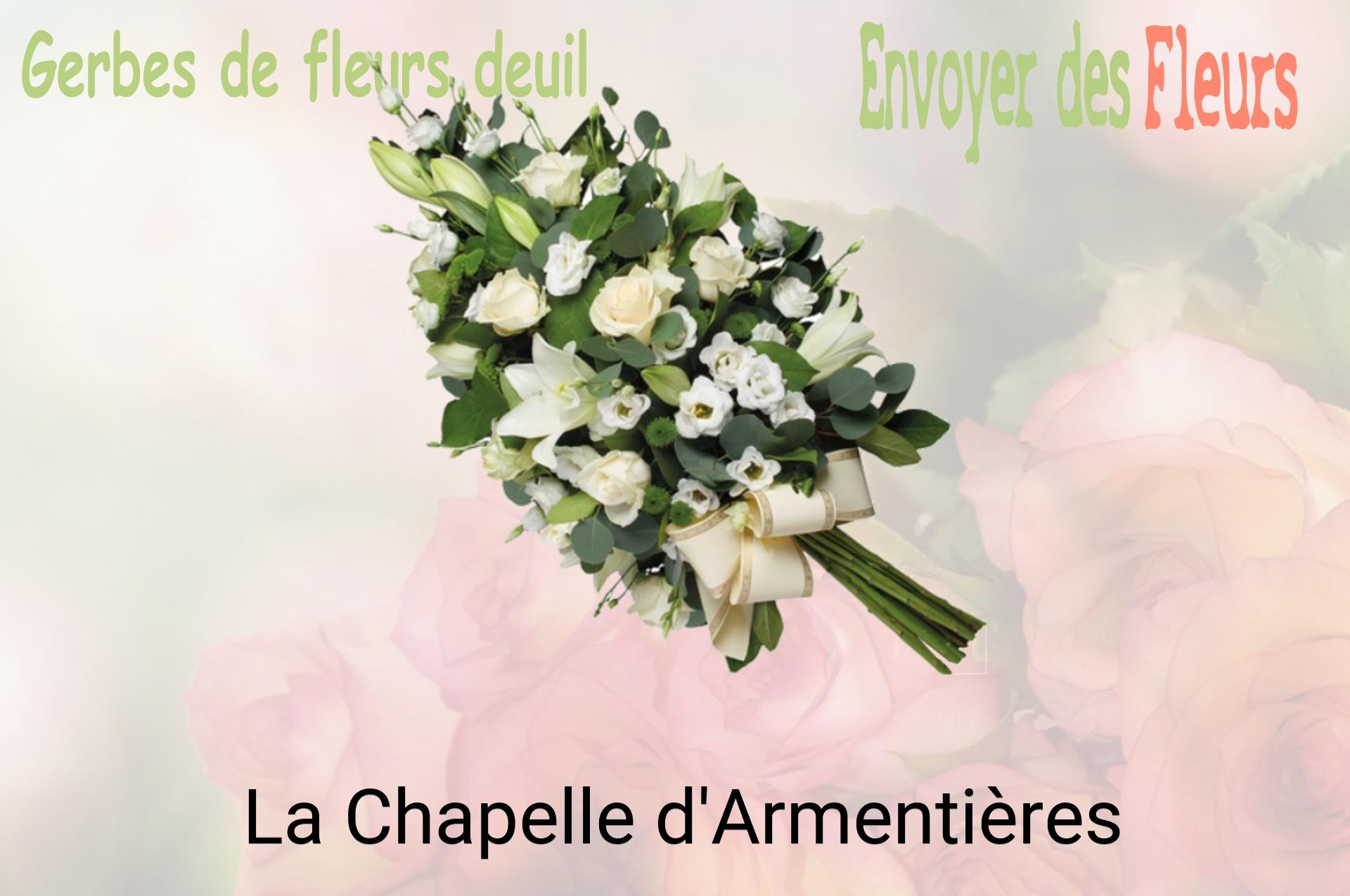 Gerbe de fleurs de deuil livrée à La Chapelle-d'Armentières